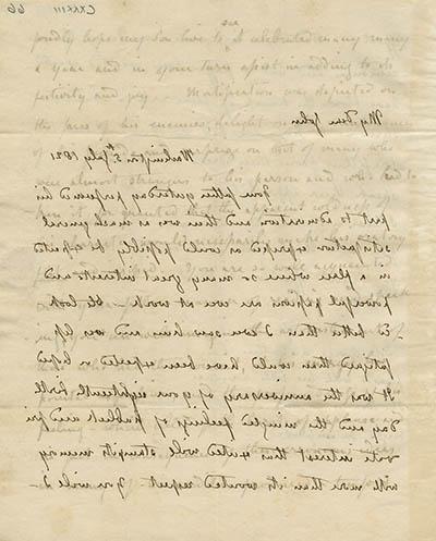 Letter from Louisa Catherine Adams to John Adams, 5 July 1821 Manuscript